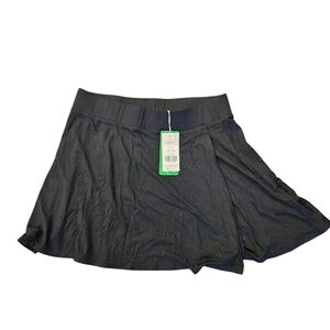 Boden Jersey Athleisure Solid Black Skirt Womens NEW